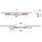 Механизм 35/560 RSB внутреннего крепления к царге для раздвижного стола