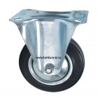 Резиновое колесо Ø=200 мм неповоротное на площадке, NF-0021 