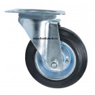 Резиновое колесо Ø=200 мм поворотное на площадке, NF-0010 